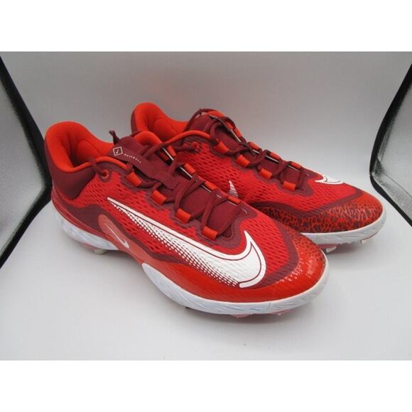Nike Alpha Huarache Elite 4 Low Red Baseball Cleats Men/s Size 13 DJ6521-616 - Picture 1 of 5